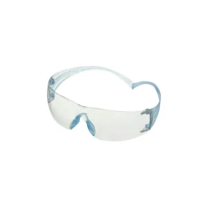 3M SF301SGAF-LBL SecureFit, Ice Blue Temples, Scotchgard Anti-fog Coating, Clear AF-AS Lens